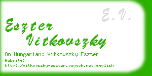 eszter vitkovszky business card